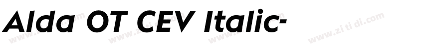 Alda OT CEV Italic字体转换